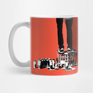 Graffiti Artist on Red Mug